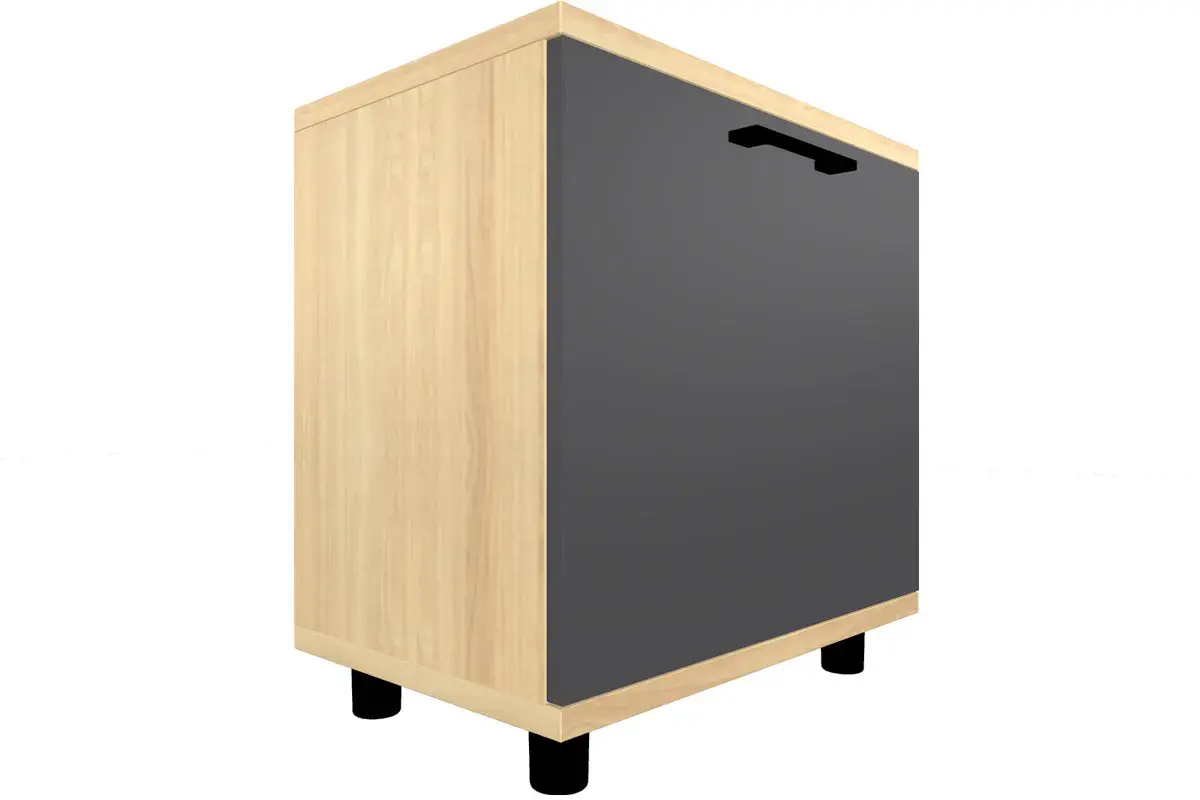 Прихожая Грейс комплект 4 (Ясень Асахи/Антрацит Матовый) — Мебель-центр Озерцо