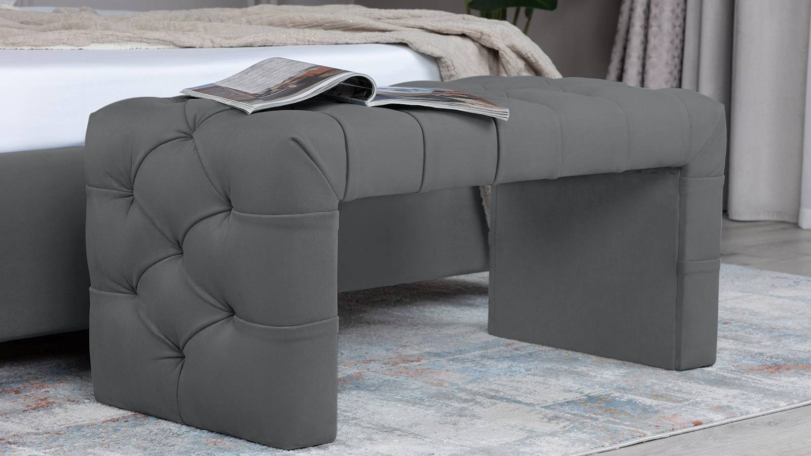 Банкетка Greta, ткань Sky Velvet 16, 45x55 — купить в Озерце
