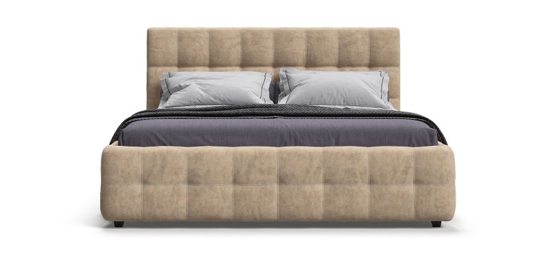 Босс Кровать+ПМ 180*200 Велюр Роял шампань - купить в Озерце