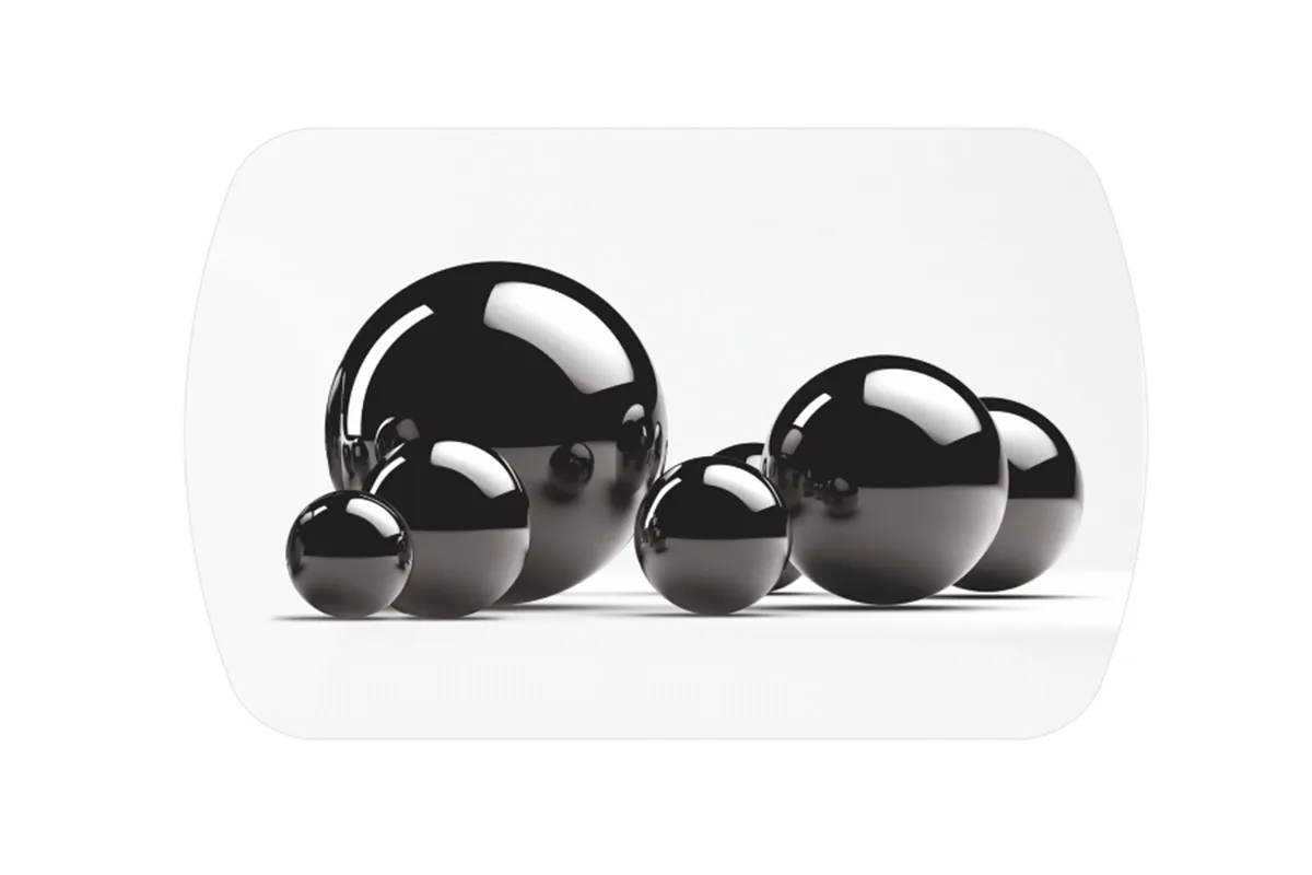 Стол обеденный Бостон-2 Шары (Белый /Фотопечать / Опора брифинг) - купить в Озерце