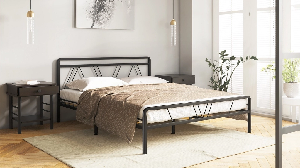 Кровать Cassis, цвет черный 160x200 - купить в Озерце