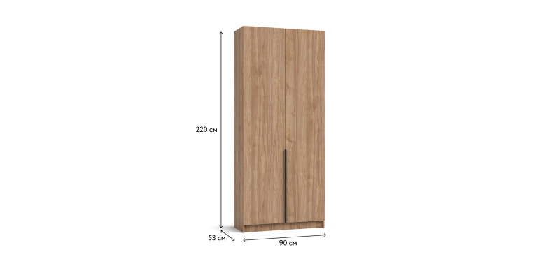 Рим 90 шкаф распашной 2Д Орех Селект в мебель-центре Озерцо