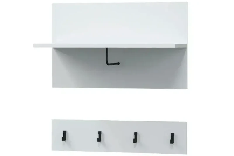 Вешалка под плечики и крючки Шарлиз (Белый) — Мебель-центр Озерцо