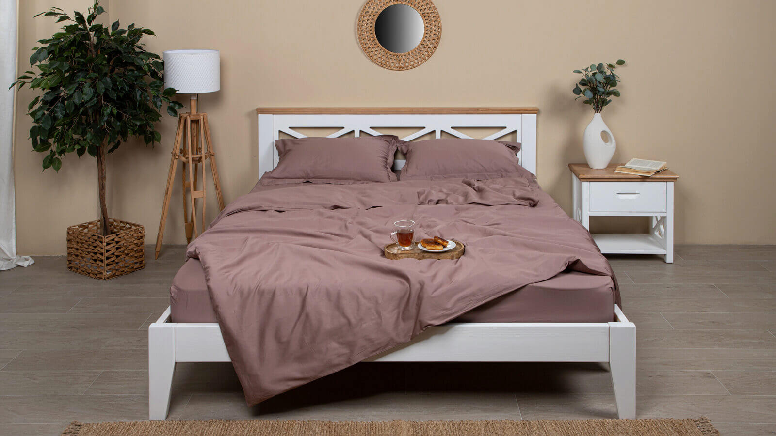 Постельное белье Home Капучино 200x220, без простыни в мебель-центре Озерцо