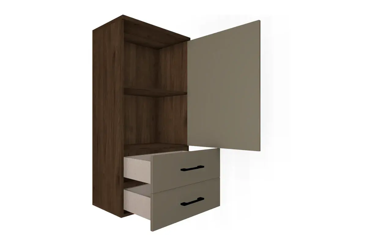 Антресоль АН-5005-ГТ-ЛМ (Гикори Джексон Темный/Латте Матовый) в мебель-центре Озерцо