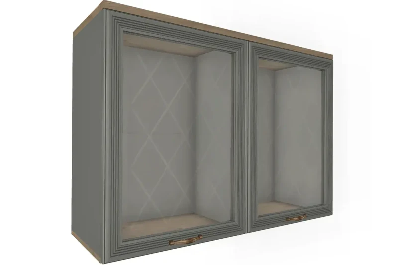 Антресоль АН-1036-ГС-СО (Гикори Джексон Светлый/Серый Оникс) — Мебель-центр Озерцо