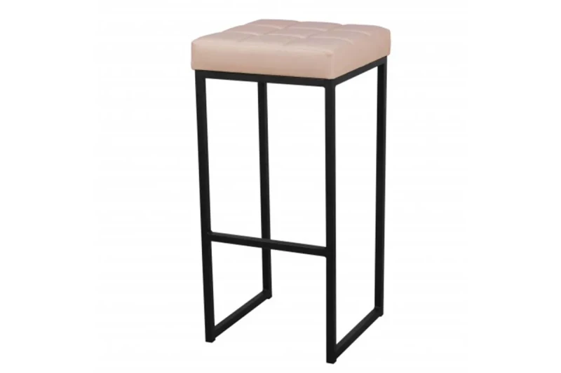 Табурет барный Лофт Комфорт каркас черный муар, экокожа (Экотекс 3013 кофейный) СРП 902 - купить в Озерце