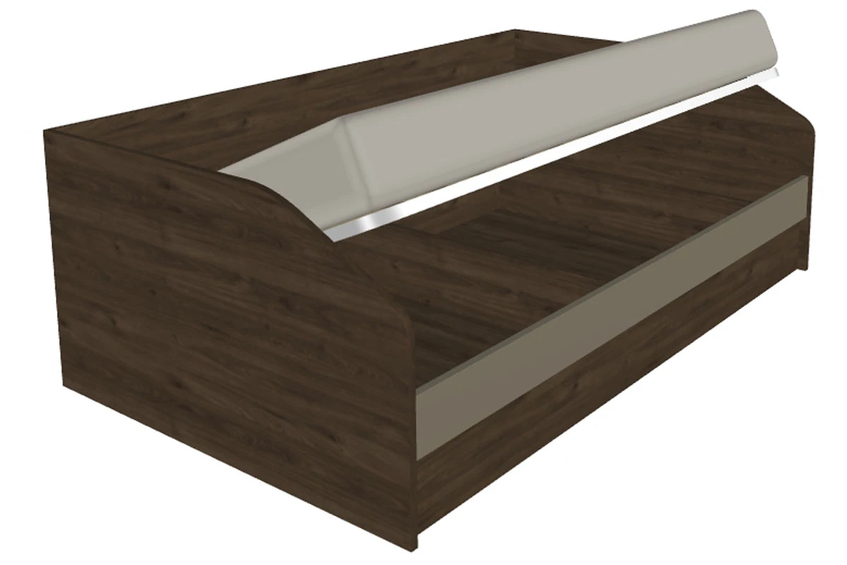 Кровать КР-119-ГТ-ЛМ 120х200 (Гикори Джексон Темный/Латте Матовый) - купить в Озерце