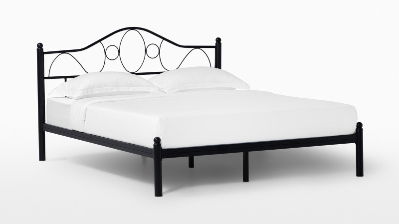 Кровать Viana 160x200 цвет черный шагрень - купить в Озерце