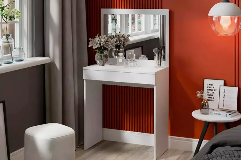 Стол туалетный Никки Тип 1 (Белый ясень) — Мебель-центр Озерцо