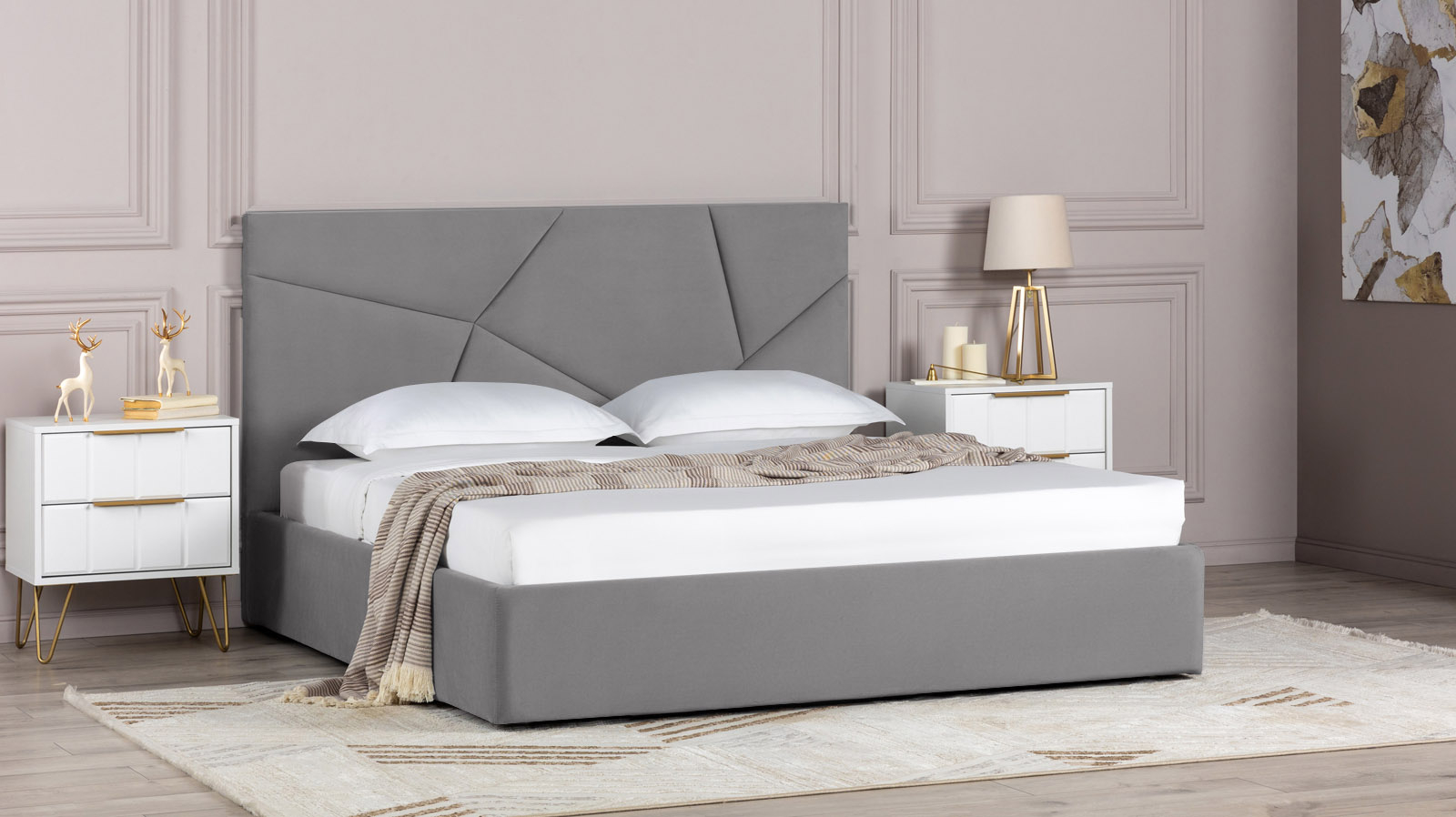 Кровать с подъемным механизмом Opera I, ткань Sky Velvet 08, 140x200 - купить в Озерце