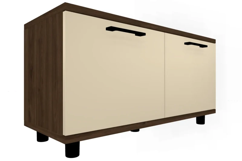 Тумба ТБ-5051-ГТ-КМ (Гикори Джексон Темный/Кашемир Матовый) — Мебель-центр Озерцо