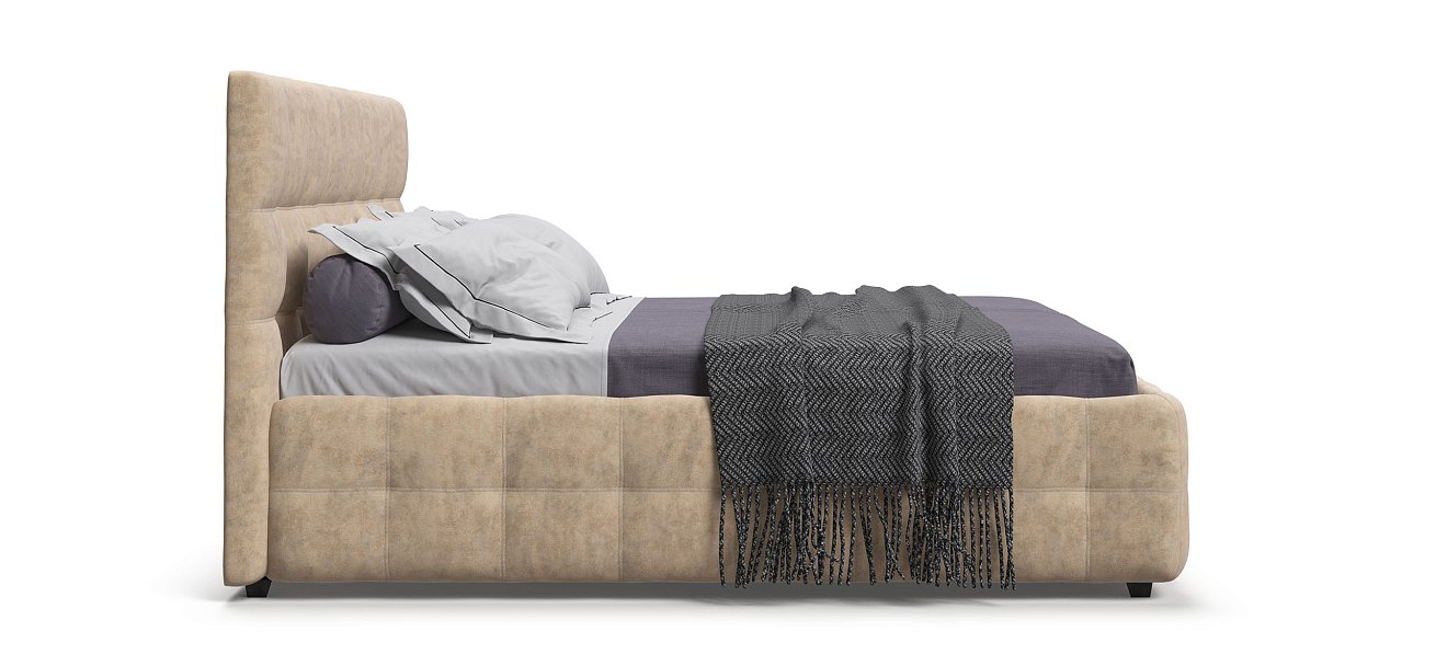 Босс Кровать+ПМ 180*200 Велюр Роял шампань - купить в Озерце