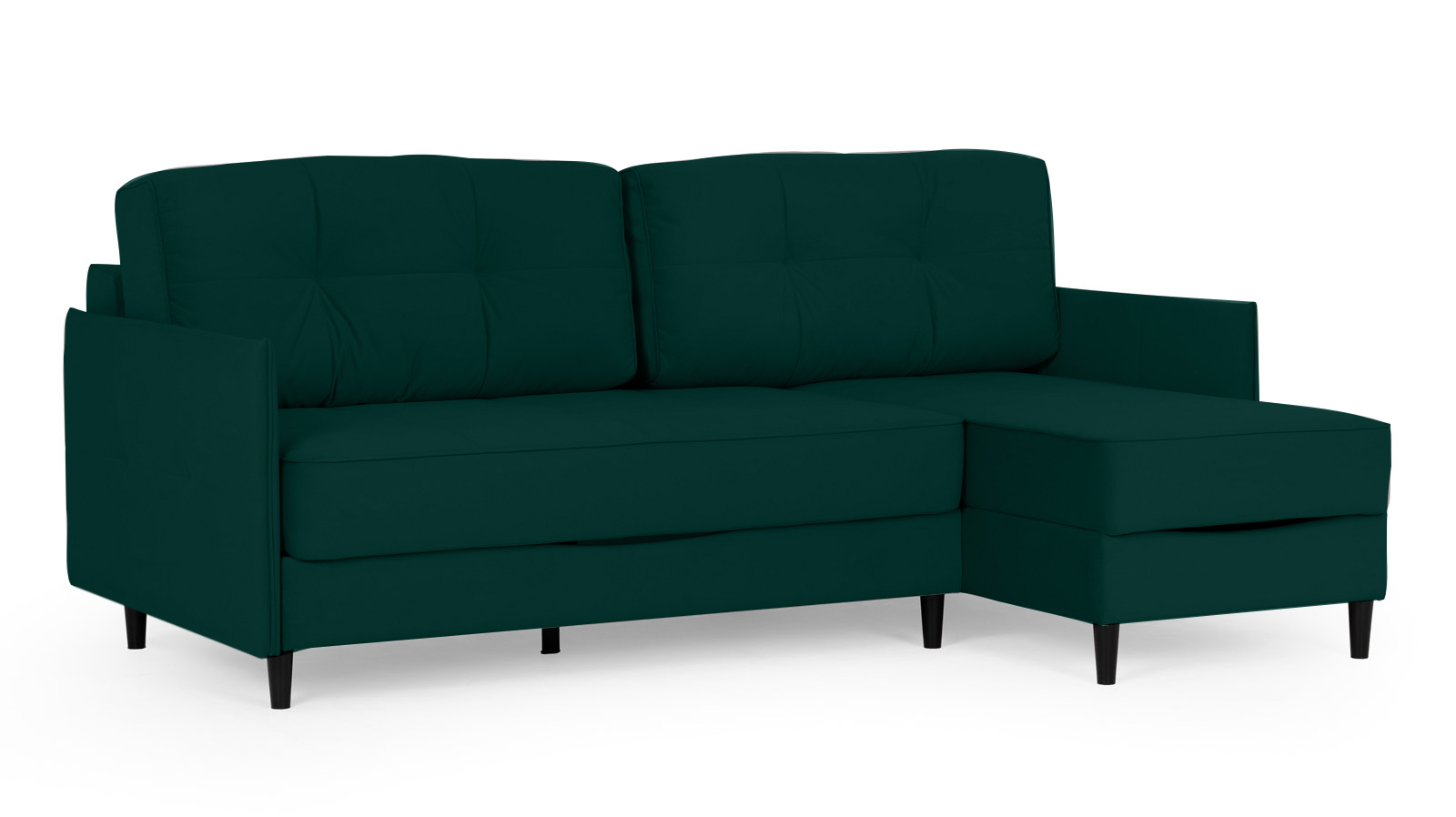 Диван Amani Pro угловой с узкими подлокотниками, ножки: пластик, Тк. Sky Velvet 42 156x217 — купить в Озерце