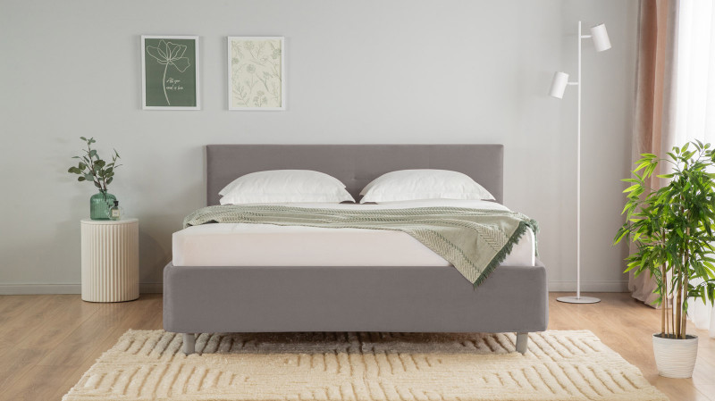 Кровать с подъемным механизмом Vanessa Nova ткань Casanova Grey 120x200 - купить в Озерце