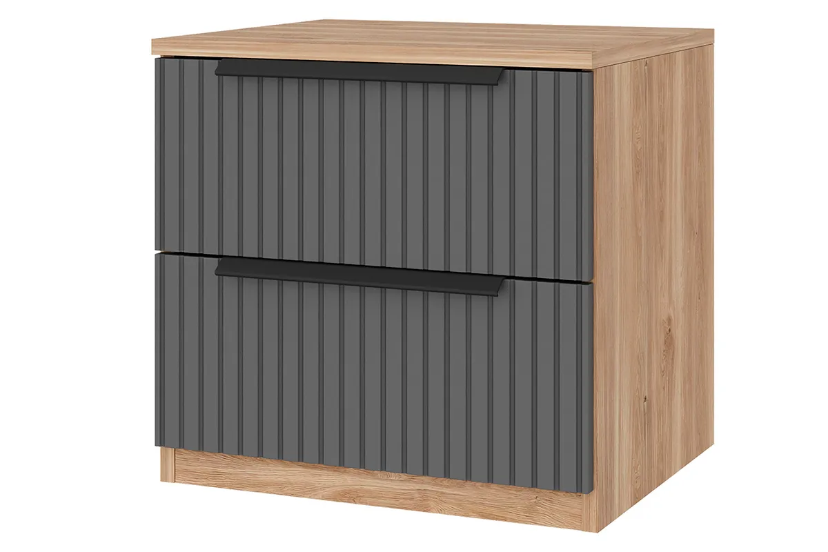 Спальный гарнитур Астория №1 / без кровати (Дуб кастелло медовый / Графит софт) - купить в Озерце