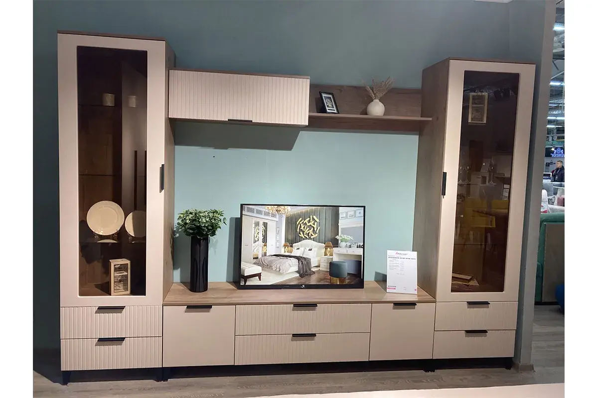 Набор мебели для гостиной Тоскана №3 (Дуб Табачный/Бисквит) — Мебель-центр Озерцо