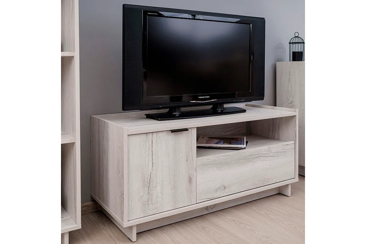 Тумба ТВ Флекс 3 (Дуб Шавиниган) — Мебель-центр Озерцо
