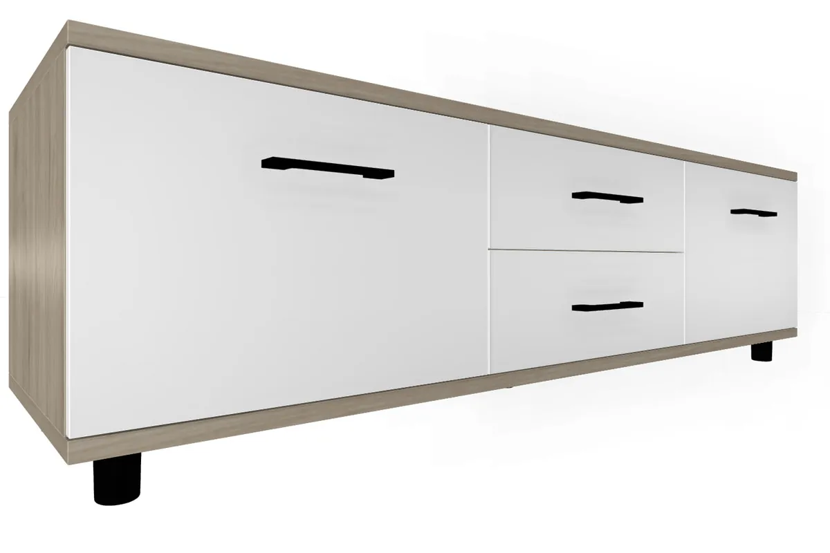 Гостиная Грейс комплект 10 (Гикори Джексон светлый/Белый Бриллиант Глянцевый) — Мебель-центр Озерцо