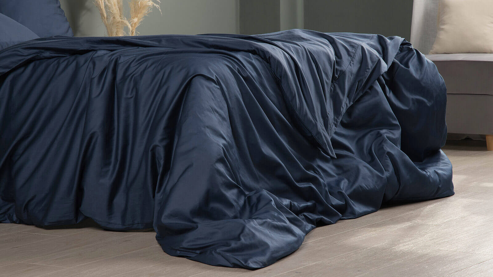 Постельное белье Home Navy Blue 140x205, без простыни в мебель-центре Озерцо