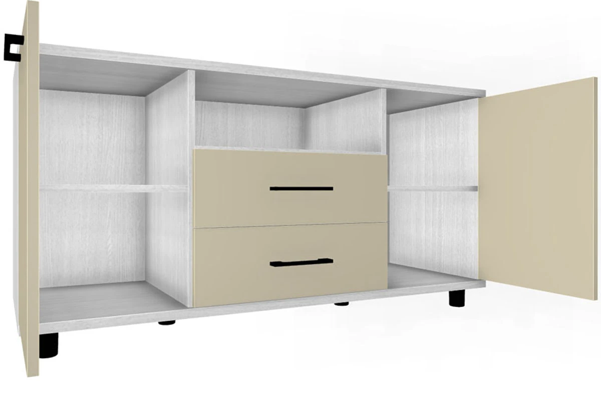 Тумба ТБ-5022-СЯ-КГ (Снежный Ясень/Кашемир Глянцевый) — Мебель-центр Озерцо