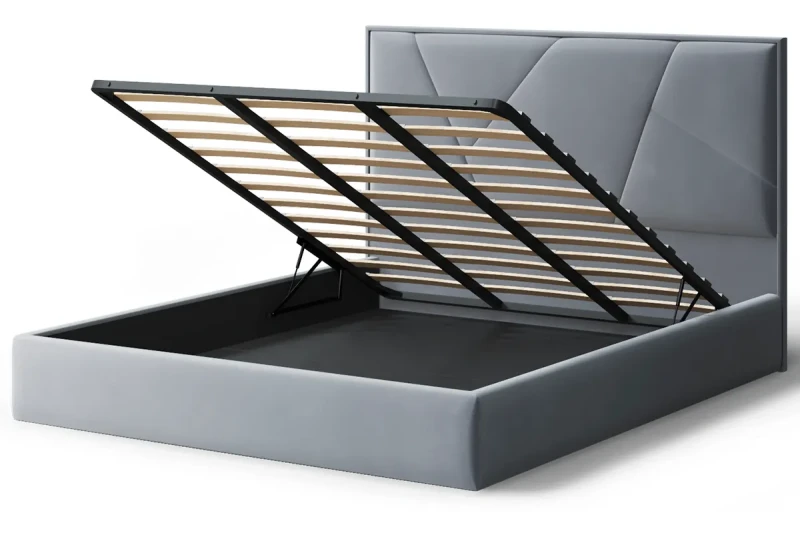 Кровать без опоры Ингрид с ПМ 140х200 (Нео 25/Серый) - купить в Озерце