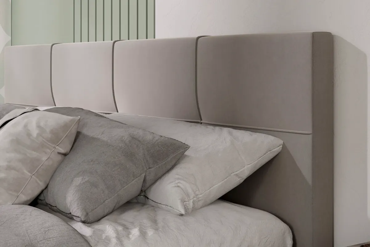 Кровать Лора с ПМ и заглушиной 180х200 (Велюр / Confetti Smoke) - купить в Озерце