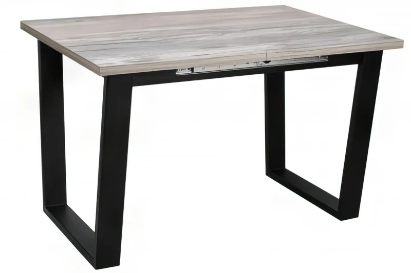 Стол раздвижной Хаген 120х80 (Муар черный/Бетон Пайн) СРП-С-031 - купить в Озерце