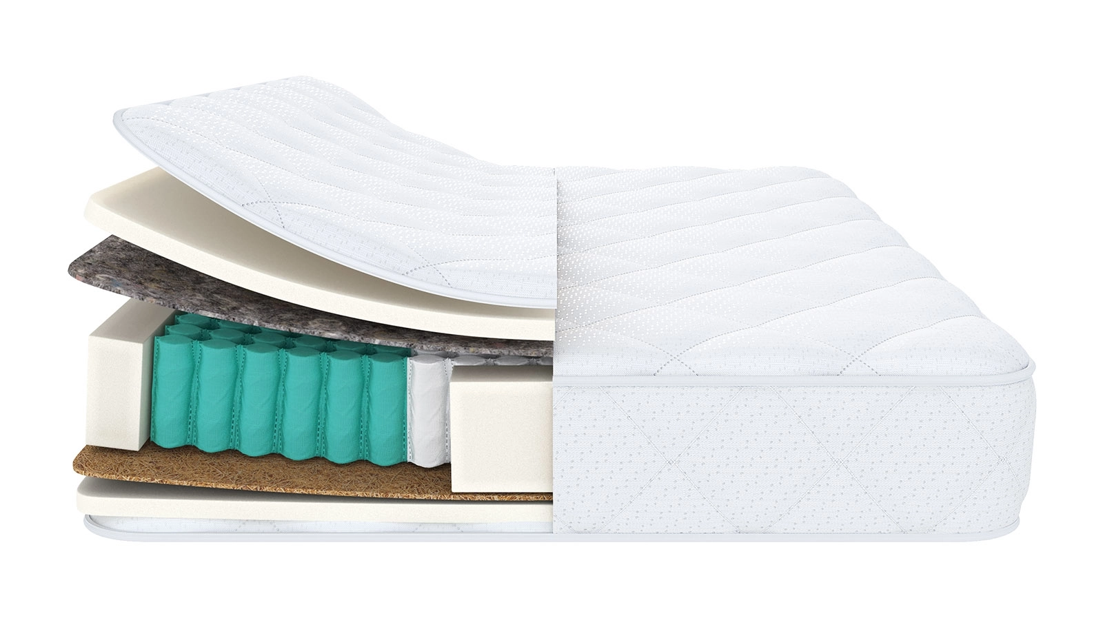 Комплект кровать Vanessa Nova, Casanova Grey + матрас Askona Fortuna 180x200 - купить в Озерце