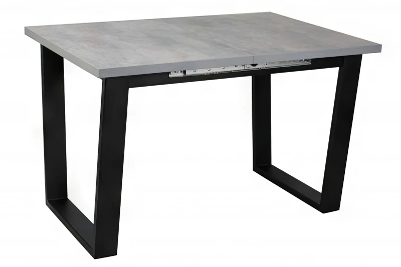Стол раздвижной Хаген 120х80 (Муар черный/Цемент) СРП-С-031 - купить в Озерце