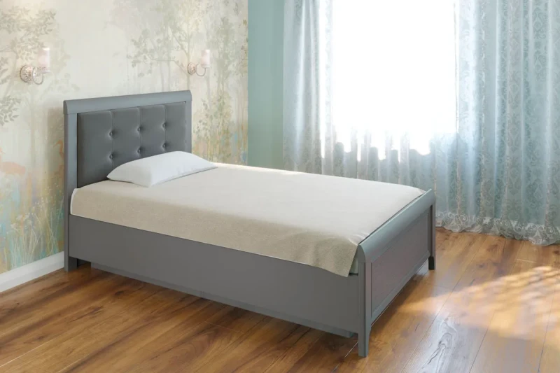 Кровать КР-1031-СО-В 120х200 (Серый Оникс/Велюр) - купить в Озерце
