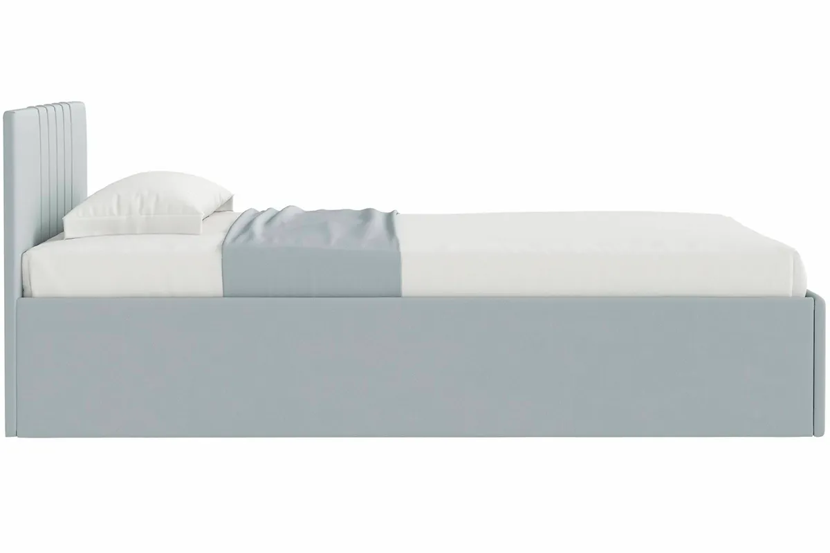 Кровать Соло односпальная с ПМ 90х200 (Newtone Light Grey/Светло-серый) - купить в Озерце