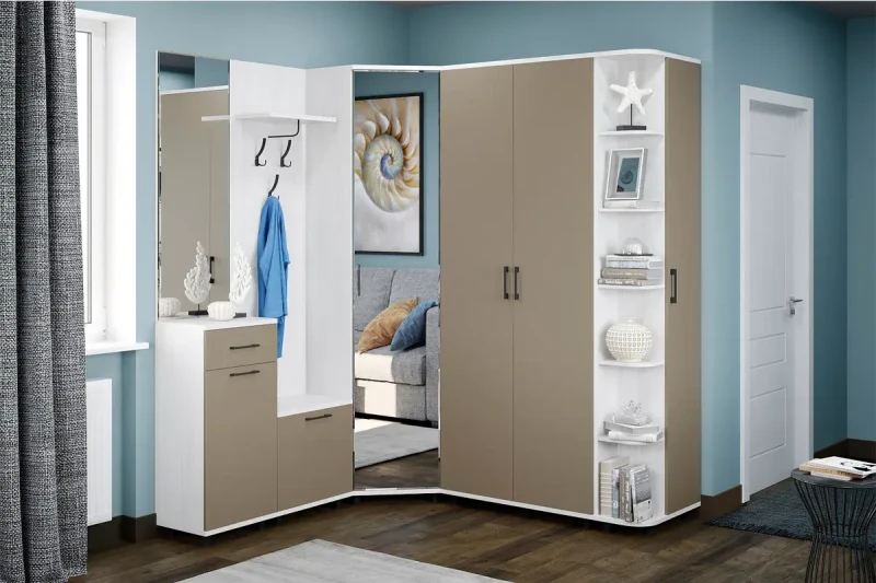 Прихожая Грейс комплект 2 (Снежный Ясень/Латте Матовый) - заказать на Ozerco.com Прихожая Грейс комплект 2 (Снежный Ясень/Латте Матовый) — Мебель-центр Озерцо