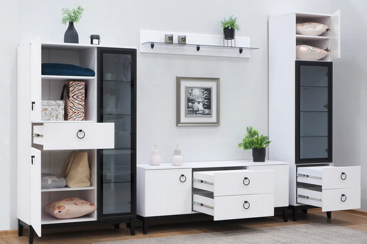 Полка навесная Шарлиз 1200 (Белый снег) — Мебель-центр Озерцо