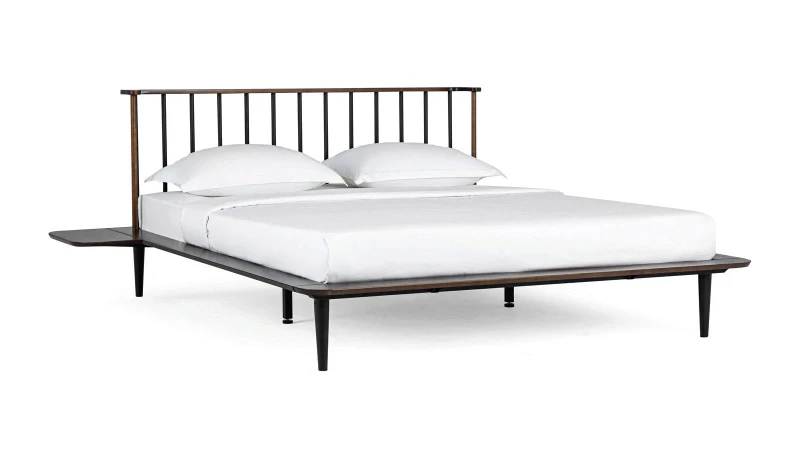 Кровать со съемными столиками Barna, цвет Nut, 140x200 - купить в Озерце