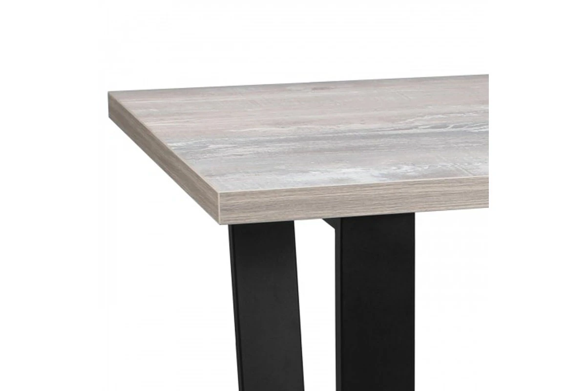 Стол раздвижной Хаген 120х80 (Муар черный/Бетон Пайн) СРП-С-031 - купить в Озерце