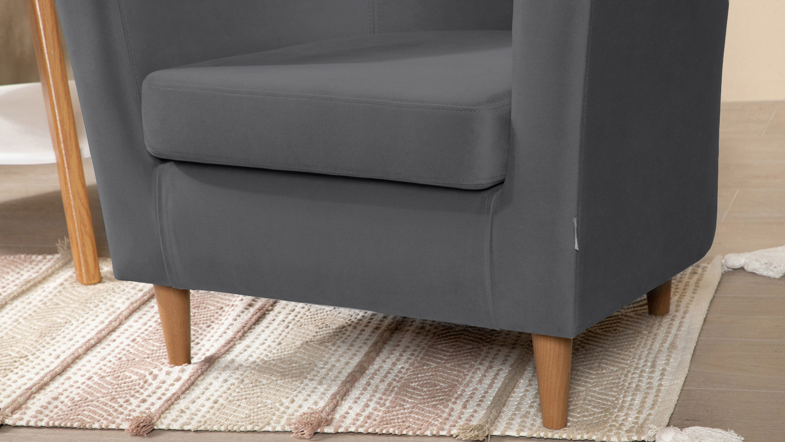 Кресло Moony Sky velvet 16, светлые ножки 75x80 — купить в Озерце
