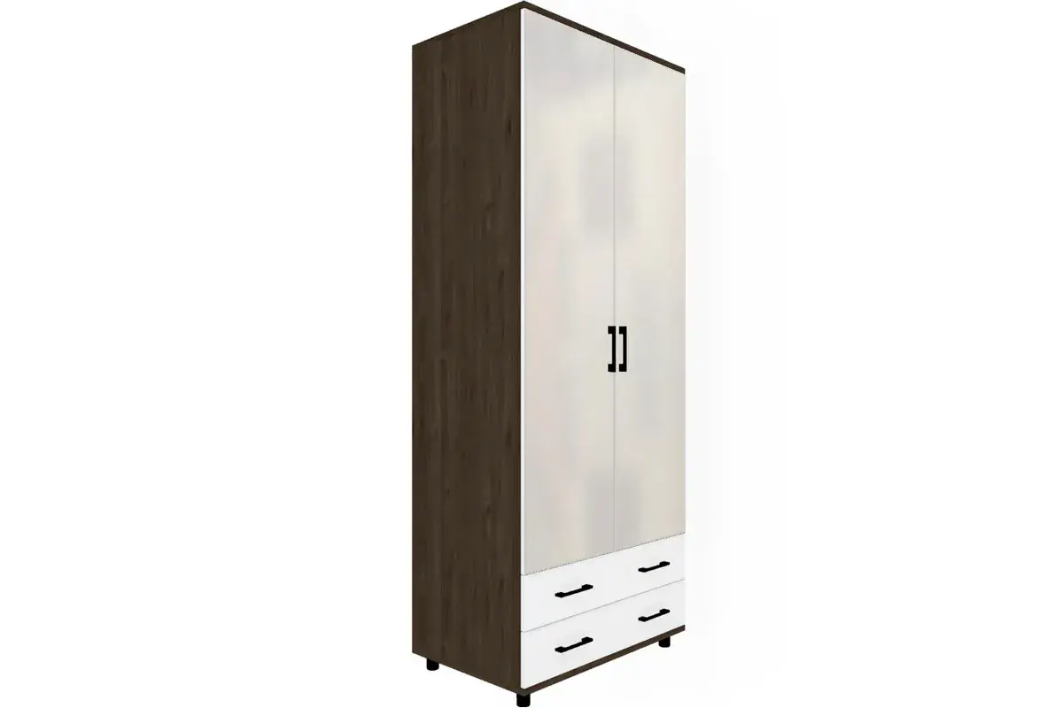 Спальня Грейс комплект 6 (Гикори Джексон Темный/Белый Бриллиант Глянцевый) - купить в Озерце