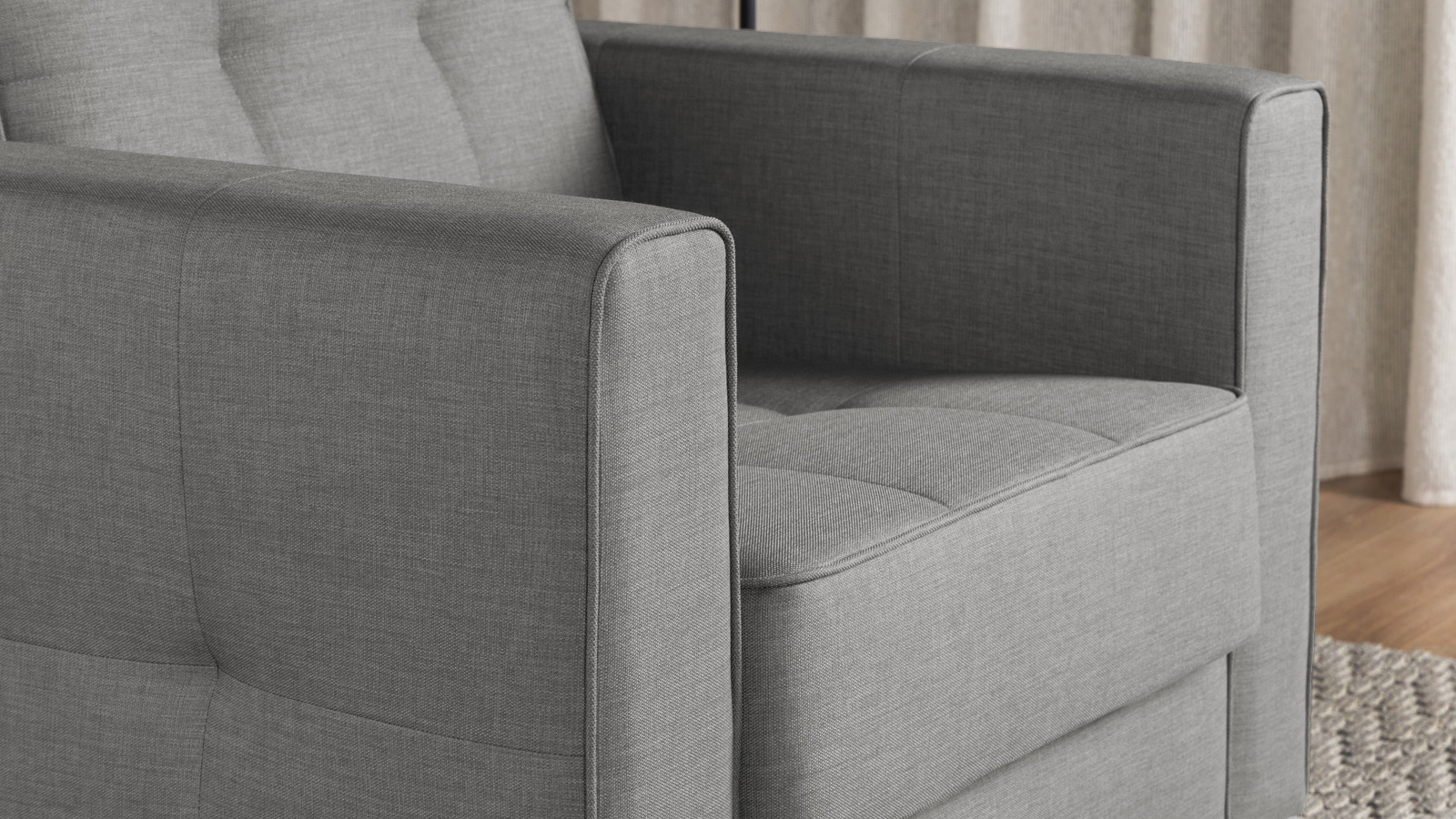 Кресло Amani Pro, Тк. Lidot silver (подлокотник: 15 см) 89x93.5 — купить в Озерце