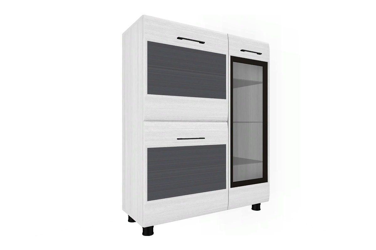 Гостиная Камелия-6 (Снежный ясень/Серый) — Мебель-центр Озерцо