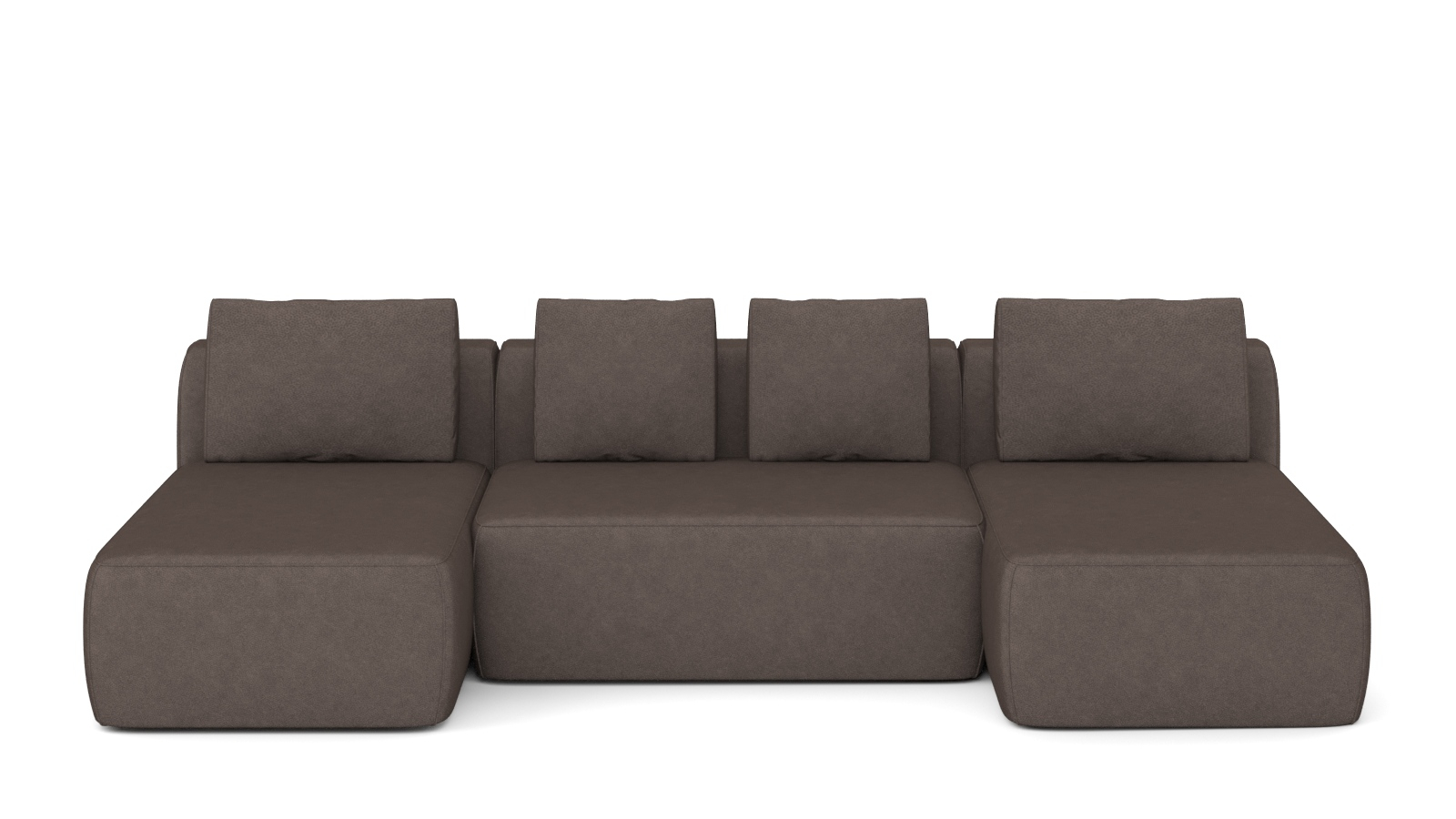 Диван модульный 3-секционный Molto 125+125+125 ткань Galaktika cacao 147x300 — купить в Озерце