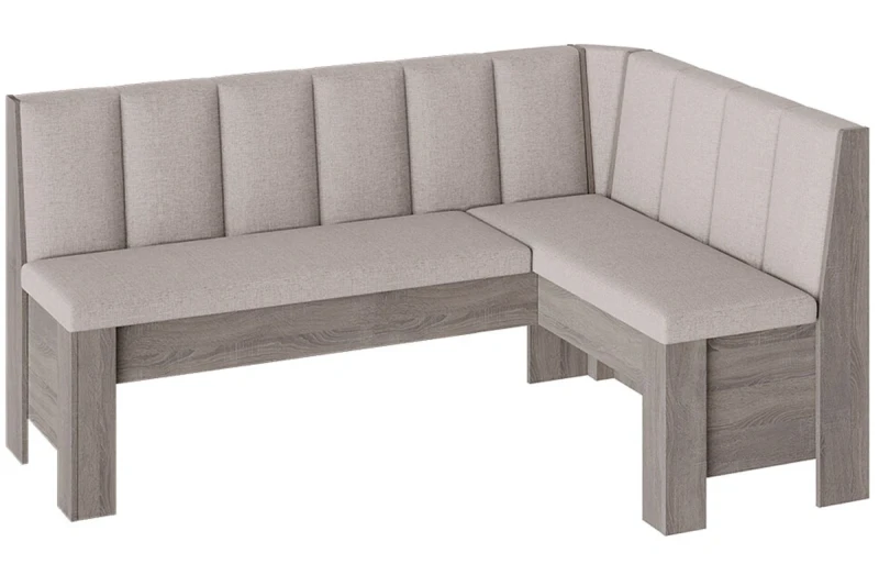 Скамья угловая Ганновер (Дуб Сонома трюфель/Рогожка Capri Бежевая) - купить в Озерце