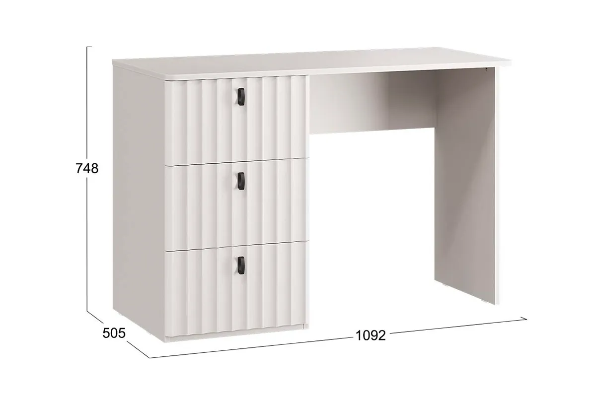 Стол письменный Тиффани Тип 1 (Кашемир / Кашемир матовый) — Мебель-центр Озерцо